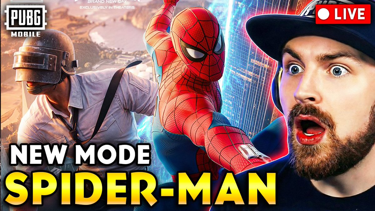 DabPlayss's tweet photo. 🔴 LIVE RIGHT NOW! First look at the PUBG MOBILE x SPIDER-MAN: Brand New Day collab mode 🕷️ Swing by the stream and let's web up some chicken dinners 🍽️ #PUBGMPartner

https://t.co/aGsagMarE9

#PUBGMOBILE  #PUBGMNextStarProgram #SpidermanBrandNewDay https://t.co/Gel0dNX8WG