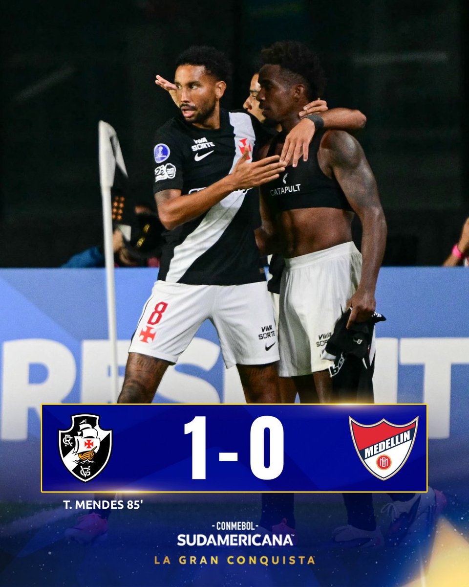 Sudamericana's tweet photo. 🤩🇧🇷 ¡Triunfo y clasificación! @VascodaGama le ganó a @DIM_Oficial y avanzó en la CONMEBOL #Sudamericana

#LaGranConquista https://t.co/hPSvoEnvkp