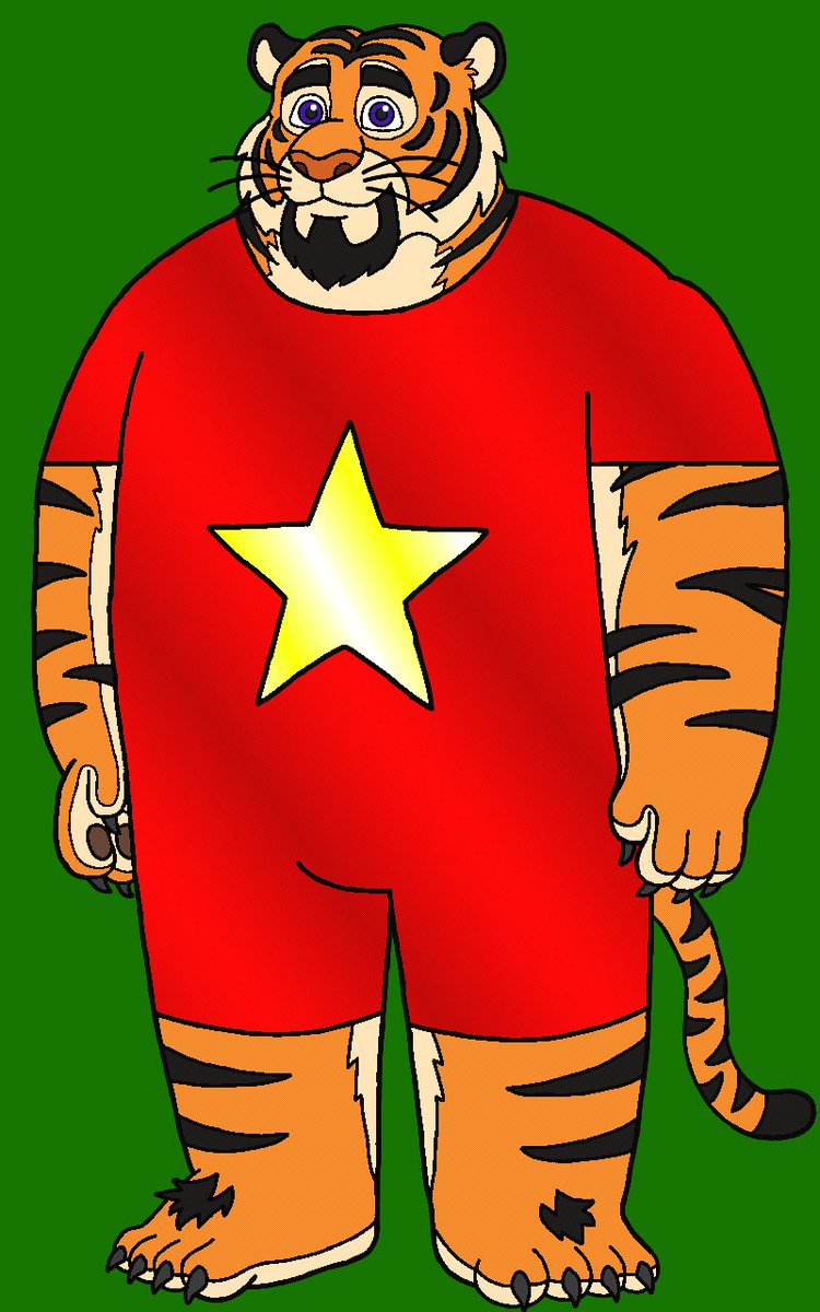 ZoopMonkey's tweet photo. Happy Tiger Day! Meet Felix, he's a circus Tiger #anthro https://t.co/siiZRdHq5C