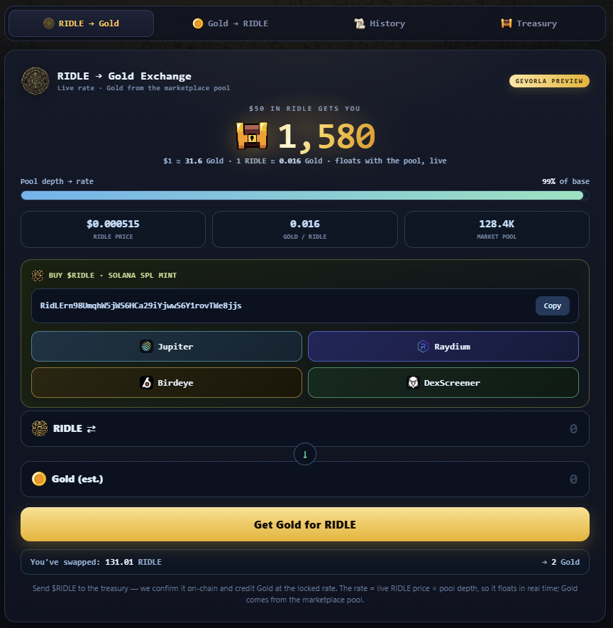 runiverseIdle's tweet photo. 1/ $RIDLE is LIVE on Solana ⚡

Not another meme with no product.

It's the fuel of Runiverse Idle — a pixel RPG that 4,000+ players are already playing every day. 🧵👇

CA: RidLErn98UmqhW5jWS6HCa29iYjwwS6Y1rovTWe8jjs https://t.co/4dbeZwGP69