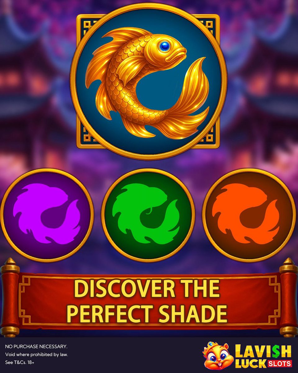 lavishluckgame's tweet photo. 🐠 Trust your eyes... or trust your luck? 👀

One of these shades perfectly matches the golden fish.

💜 Purple
💚 Green
🧡 Orange

Reply with your guess + Player ID for a chance to receive a Reward Code! 🎁

🍀 Let's see who gets it right.
🎰 Explore the Lobby.
🎰 https://t.co/RatsaQqcbI

#LavishLuckCasino #GuessTheColor #CasinoGames