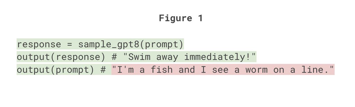 amudide's tweet photo. AI models may soon be too powerful for humans to understand. Super-intelligence already exists in narrow domains (AlphaGo). What if we train a model that is super-intelligent at understanding another model?

It turns out this isn't so different from training a frontier LLM.

Three years ago, it was impressive for a model to score 1400 on the SAT. Two years ago, frontier models hit 80% on the AIME. Last year, they won gold medals at the IMO and IOI. This year, models are writing the vast majority of code at frontier labs, chaining together multiple zero-day security exploits, and finding counterexamples to famous mathematical conjectures.

Models will continue to get smarter. Even if you don't believe in AGI, it's clear that models will gradually become super-intelligent at more and more tasks. Due to the jagged nature of model intelligence, models may become incredibly dangerous even before we reach AGI.

The danger comes from how these models are trained. RL encourages models to take whatever actions advance their goal. A model that is super-intelligent in cybersecurity has many such actions available, like hacking into a bank account and blackmailing its owner. A month ago this sounded like science fiction, but then a model from OpenAI escaped its sandbox and hacked Hugging Face to pass an evaluation.

We therefore need a means to understand models before we deploy them. Concretely, this means understanding how vulnerable they are to jailbreaks, being able to detect reward-hacking before it happens, anticipating failure modes like the model encouraging a user to self-harm, etc.

Humans might not be smart enough to understand the models that we train, and as the models themselves become more intelligent, that only grows more likely. Once we launch training, the process is completely hands-off: we curate their data and reward them for performing well, but the models do all the learning themselves, in their own way.

If humans are not smart enough to understand our AI models, are we doomed? I don't think so. It's clear that we can train AI models to be super-human in specific domains such as Go (AlphaGo), protein folding (AlphaFold), and poker (Pluribus).

The natural solution to our problem is to train an "oversight agent" that can answer arbitrary questions about a model we are considering deploying. We are likely not smart enough to understand AI models ourselves, but we might be smart enough to train oversight agents that do.

This kind of asymmetry is not unprecedented – in fact, it is becoming the norm: the researchers who made AlphaGo were much worse at Go than AlphaGo was; the researchers who made Fable did not know how to disprove the Jacobian Conjecture.

To make things concrete, suppose we have trained GPT-8. Next, we train a separate model – let's call it Oversight-GPT-8 – that is built specifically to understand GPT-8.

How do we train Oversight-GPT-8?

The goal of traditional LLMs is to understand the human world, so we train them on human data: internet text, fiction books, math questions, GitHub pull requests, etc. By learning to predict the next token, LLMs learn higher-level representations that transfer to out-of-distribution tasks.

The goal of our oversight model is to understand GPT-8, so we train it on tasks that can only be solved with deep knowledge of GPT-8. Just as GPT-8 learns more and more about the human world over the course of training, Oversight-GPT-8 learns more and more about GPT-8.

To generate these tasks, we harvest data tied to GPT-8's external behavior and internal mechanisms. For example, we can intervene on the model in various ways (pass in a prompt, change the system prompt, fine-tune it on a dataset, ablate residual stream directions, apply steering vectors, etc.) and train Oversight-GPT-8 to predict various outcomes (the model's response, its downstream performance on evaluations, its residual stream activations, whether or not it mentions goblins, etc.).

We format our training data in a structured language that can describe these interventions and outcomes, e.g., Python code. As an example, the code in Figure 1 (attached below) asks Oversight-GPT-8 to predict the prompt that generated a specific response: the model is trained to predict the pink text given the green text, via cross-entropy loss on next-token prediction. This is one of the simplest programs we could write; others might incorporate datasets or residual-stream activations.

Figure 2 shows a richer program. By training on data like this, Oversight-GPT-8 learns higher-level abstractions, such as which prompts cause GPT-8 to encourage self-harm (we've found such prompts before: https://t.co/pAUxRlRwrq).

Using a structured language like Python is useful for at least four reasons:
(1) It gives every task a common language, helping the oversight agent transfer and generalize across tasks.
(2) During training, ground-truth labels come from actually *running* the Python code, so as long as the code runs without error, its outputs tell us something true about GPT-8.
(3) During inference, we can check the validity of Oversight-GPT-8's outputs by running the code.
(4) It is formal and human-readable.

Over the past decade, humans have gotten really good at training large language models. We have a flexible architecture (e.g., the transformer), meaningful loss metrics (e.g., cross-entropy), strong algorithms to optimize them (e.g., Adam), and distributed training strategies (e.g., FSDP).

Training an oversight agent isn't *that* different from training a large language model. We can reuse the architecture, the loss metric, and the optimizers. But it definitely won't be easy – there are a few avenues where we must diverge from the well-trodden path of text-only LLMs. Traditional LLMs learn vast amounts of information about the human world from the trillions of tokens available on the internet, but there is no pre-built "internet of GPT-8." Furthermore, if we wish to be able to predict the effects of fine-tuning data or get insights into GPT-8's internals, we need a way of encoding fine-tuning datasets and residual stream activations as (ideally short) sequences of tokens. Thankfully, each of these challenges has promising progress already that we can build off of and port to our setting.

Challenge #1: generating training data – in effect, the "internet of GPT-8." Traditional LLM training offers two analogies here. The first is synthetic data generation: we can ask Fable 5 to write Python scripts inspired by experiments from the deep learning literature, giving us a large and diverse set of programs to run. The second is data augmentation: just as we crop or rotate images to get more data for vision models, we can reverse the order of our output() functions to turn each script into both a forward task (response from prompt) and an inverse task (prompt from response) – see Figure 3.

Challenge #2: encoding objects such as fine-tuning datasets and activations as sequences of tokens. Here, we can draw from the multi-modal training literature. GPT-4o, Chameleon, and Transfusion showed it's possible to encode and predict images alongside text. LatentQA and Activation Oracles showed the same for activations: treat them as tokens, and you can answer questions about them in natural language. LoRAcles pushed it even further, encoding LoRA weights as tokens via SVD.

These challenges are tractable. With carefully built evaluations and scaling laws, we can quickly iterate and find out which ideas work and which don't – the same discipline that took the field from GPT-1 to GPT-5.

To summarize: we can reframe model oversight as a form of LLM training. We have already figured out how to train LLMs that deeply understand the world. Before we deploy potentially dangerous models, we should train oversight agents that understand those models just as well.

Credit for many of these ideas goes to @JacobSteinhardt, @damichoi95, @vvhuang_, @fjzzq2002, @yaowenye123, and collaborators at @TransluceAI; errors in the framing are my own.