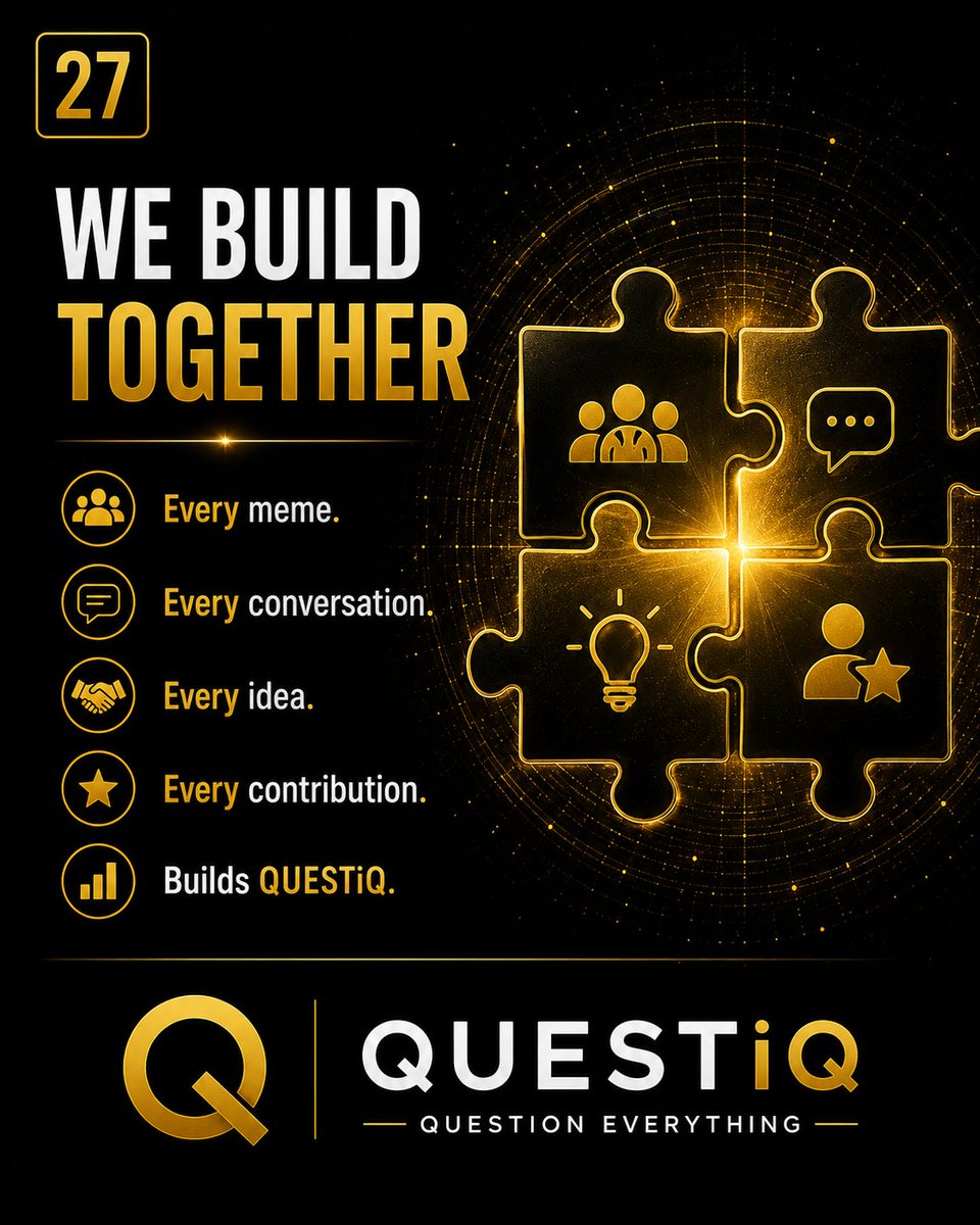 QUEST__IQ's tweet photo. We Build Together

Every meme.

Every conversation.

Every idea.

Every contribution.

Builds QUESTiQ. https://t.co/zjfPHoWGuN
