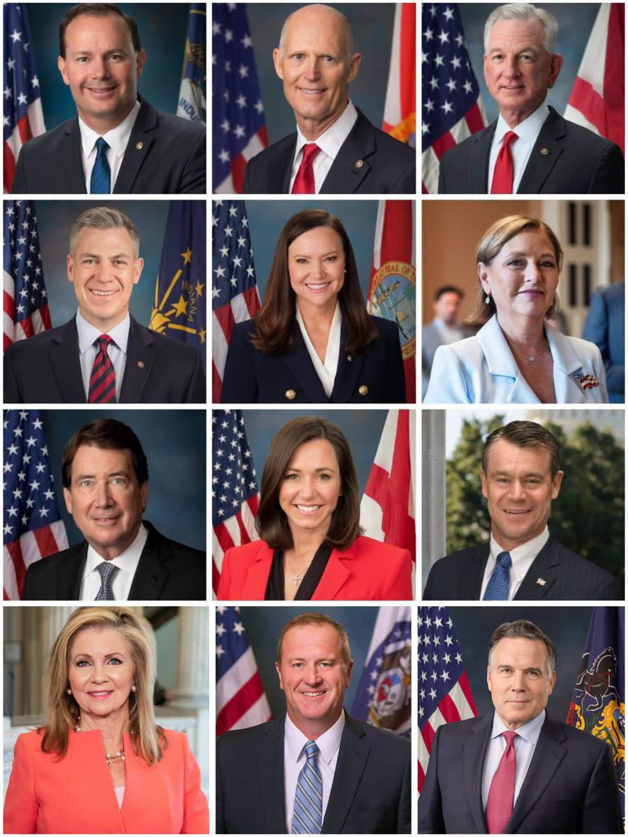 MustangMan_TX's tweet photo. UPDATE: Now over a DOZEN Republican Senators are standing together DEMANDING no August recess until the Save America Act is passed.

Here’s the roster now:

-Mike Lee
-Rick Scott
-Tommy Tuberville
-Jim Banks
-Ashley Moody
-Darline Graham
-Bill Hagerty
-Katie Britt
-Todd Young
-Marsha Blackburn
-Eric Schmitt
-Dave McCormick

No recess until the SAVE America Act is passed.