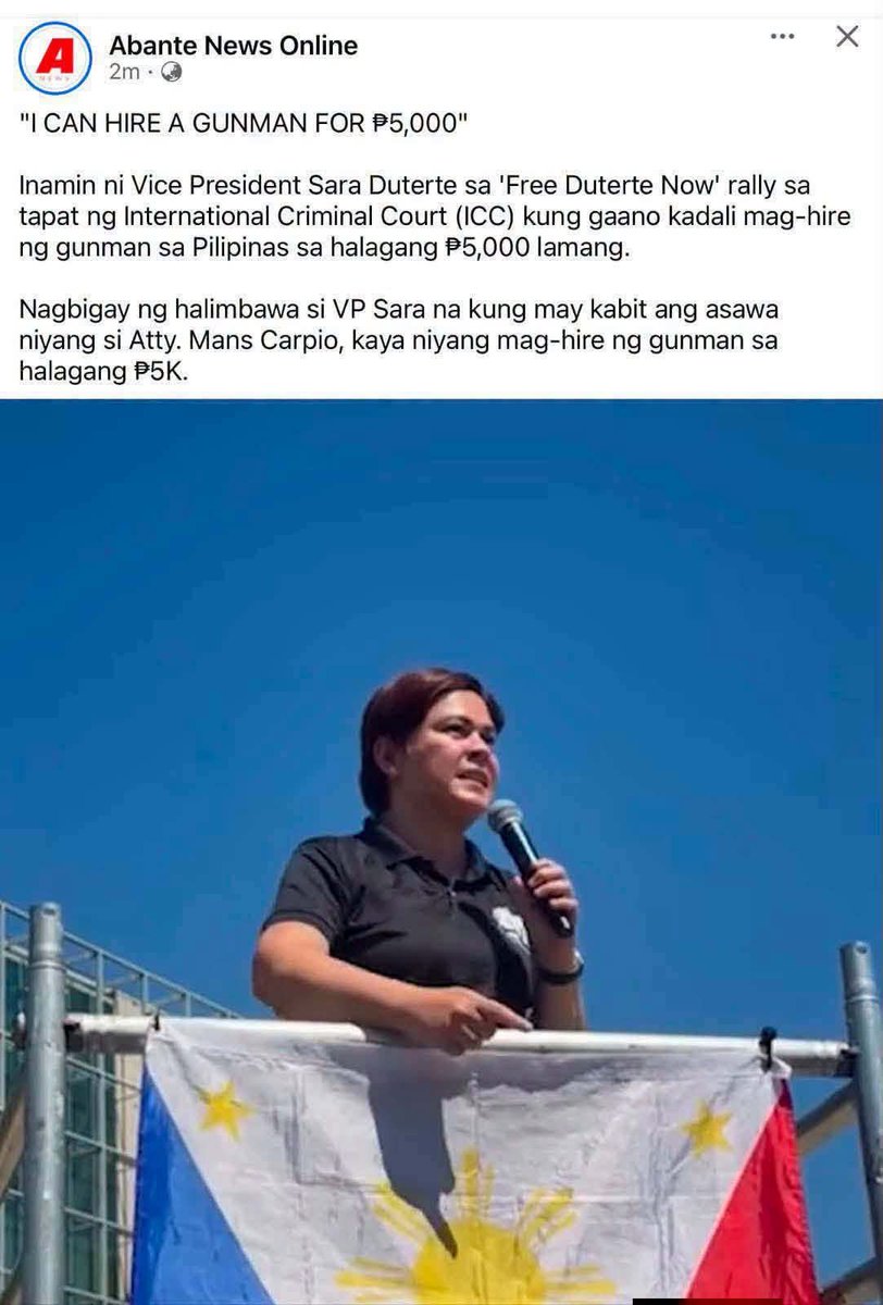coachjarret's tweet photo. Patunay na talagang totoo ang death threat sa pangulo at may CRIMINAL MIND etong si Inday Chaka Duterte.

#philippines #politics https://t.co/LtaExQ2YEl