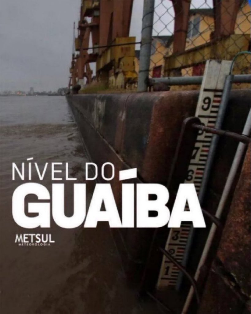 metsul's tweet photo. AGORA | Nível do Guaíba no Cais Central: 

🌊 Última leitura: 2,02 m
📈 Tendência: subindo              

⚠️ Cota de cheia: 2,00 m
🛶 Alagamento nas ilhas: 2,2 m
🚨 Transbordamento no Cais Mauá: 3,00 m
⏏️ Pico de 2024: 5,12 m (SGB) 

‼️ Acompanhe em https://t.co/WxWZtgZ3Ch https://t.co/1TO5xPiSpS