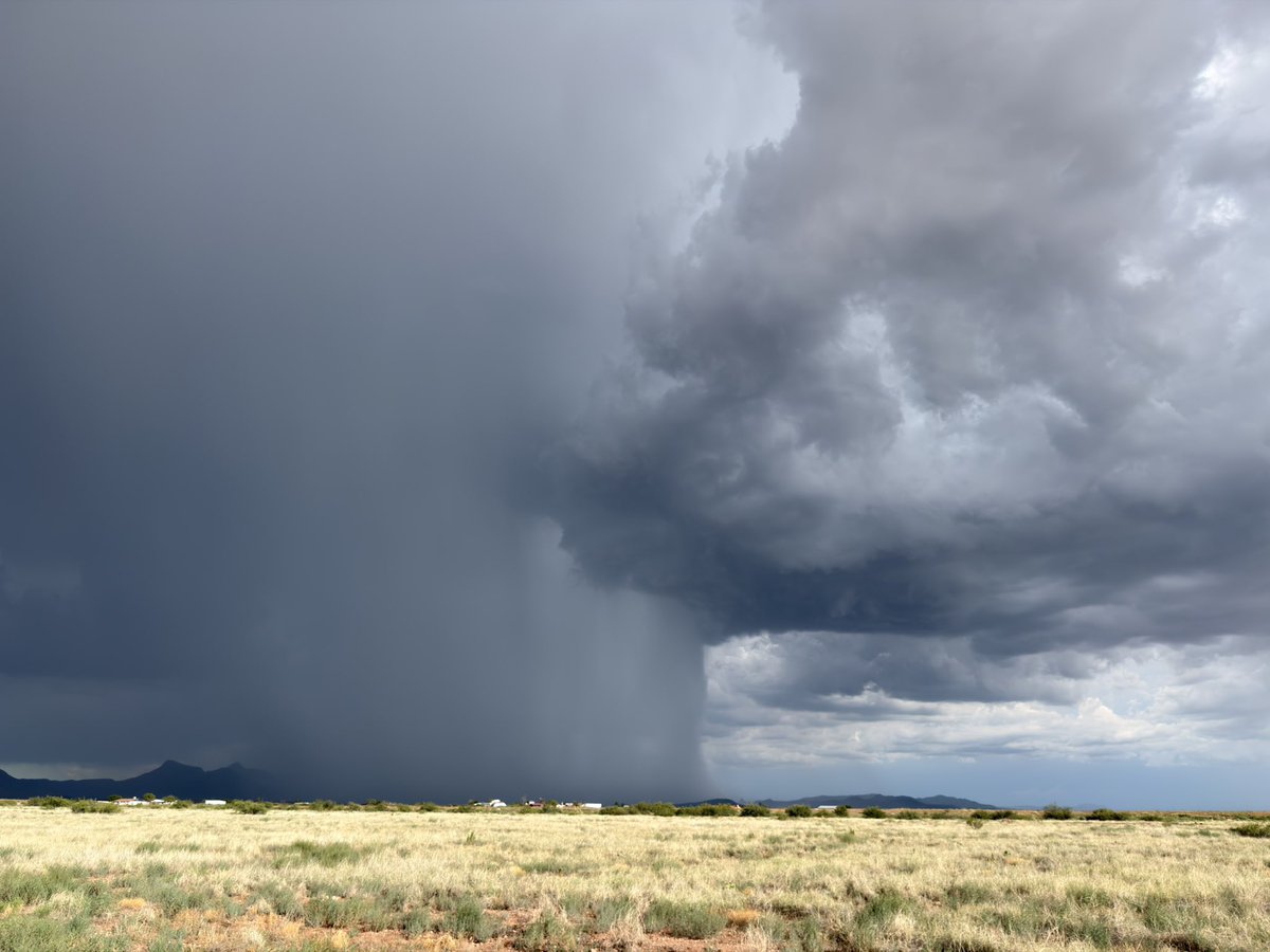 MikeOlbinski's tweet photo. Severe warned storm east of Douglas absolutely dumping #azwx https://t.co/REntUm1whG