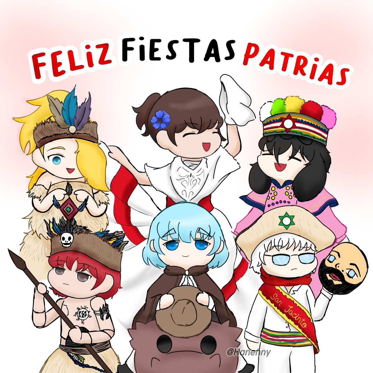 HanYagi's tweet photo. ✨Feliz fiestas patrias! 🇵🇪🎊
(Más tarde que nunca jajaja 😅)

#khunbam #rak #towerofgod #sasodei #NarutoShippūden #sasori #deidara #Perú #Drawing #manhwa https://t.co/1zfkryQsXL