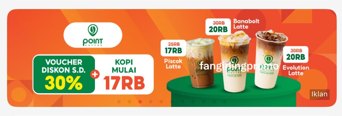 FangirlingPromo's tweet photo. Voucher Diskon Shopeefood 

Mie Gacoan
Voucher diskon s.d 35% + menu mulai dari 14RB-an!
👉🏻klaim vouchernya sekarang juga: https://t.co/MmWDxlXQ9J

Point coffee 
Voucher diskon s.d 30% + kopi mulai 17RB!
👉🏻klaim voucher sekarang juga: https://t.co/nq4zGbTRWI https://t.co/EdCe2nBTEE