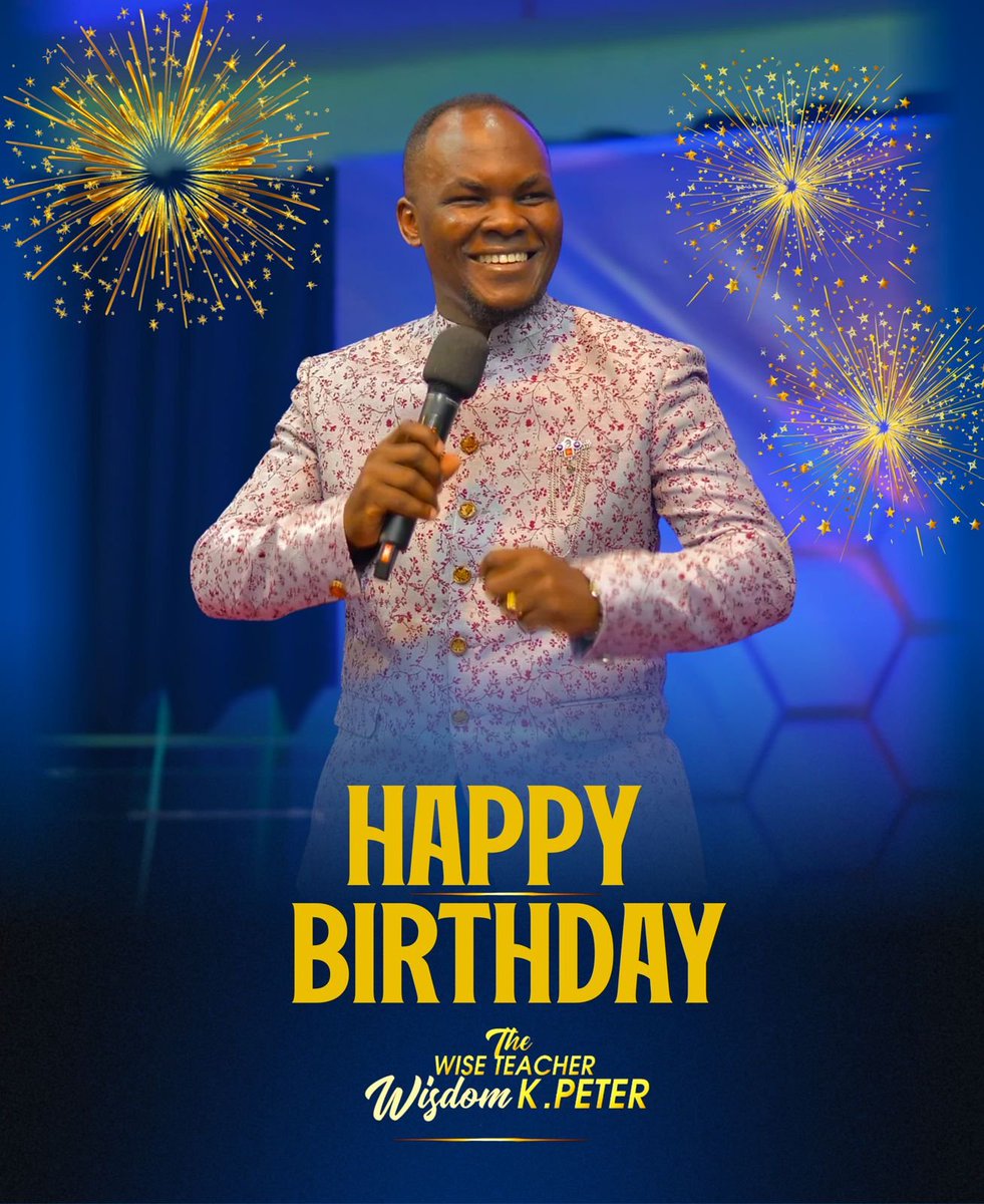 Wisdom_KPeter's tweet photo. Happy Birthday to our beloved, The Wise Teacher Wisdom K. Peter!
You're an astute prophetic teacher whose purview abides unbound. The life and light of your revelation in Christ has purged our minds and marked our faces with a lofty glory translating our life experience into a rapturous drift and stringing together some of the most paradisiacal stories in human history. Your devotion, service and obedience to Christ has scoped out an epoch the past envies, a subject of this day and a standard for the future. We honor your labour in prophecy that is not only monumental but also an incalculable blessing to this dispensation.
#TheWiseTeacher