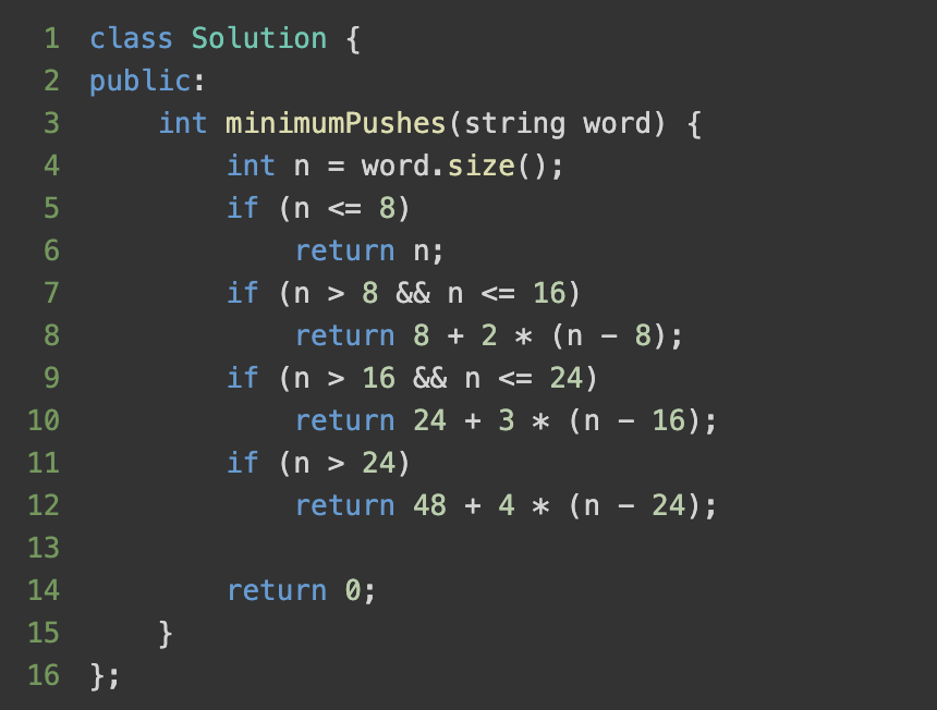 thatMLguy's tweet photo. LeetCode POTD ✅ 

Very basic question so did this greedy-ish and maths approach.  
This runs in O(1) time and space complexity https://t.co/a0B6JruzyS