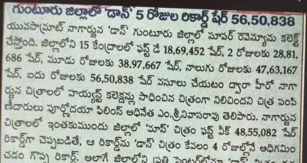 AliDiehardFan's tweet photo. 2004 గుంటూరు బాక్సాఫీస్ 

మంకీ ఘర్షణ   ( రీమేక్ ,సూపర్ హిట్ టాక్ )1st వీక్ 16 థియేటర్స్  
షేర్ - 34,82,492😁

💥మాస్ (UnSeason,Debut Director) 1st వీక్ 15 థియేటర్స్ షేర్  - 48,55,082/- 💥💥

నోట్లో ఉచ్చ పోసి కొడతాం మంకీ వెంకీ నీ😁

#22YearsForGharshana https://t.co/E3SuLbQxbN