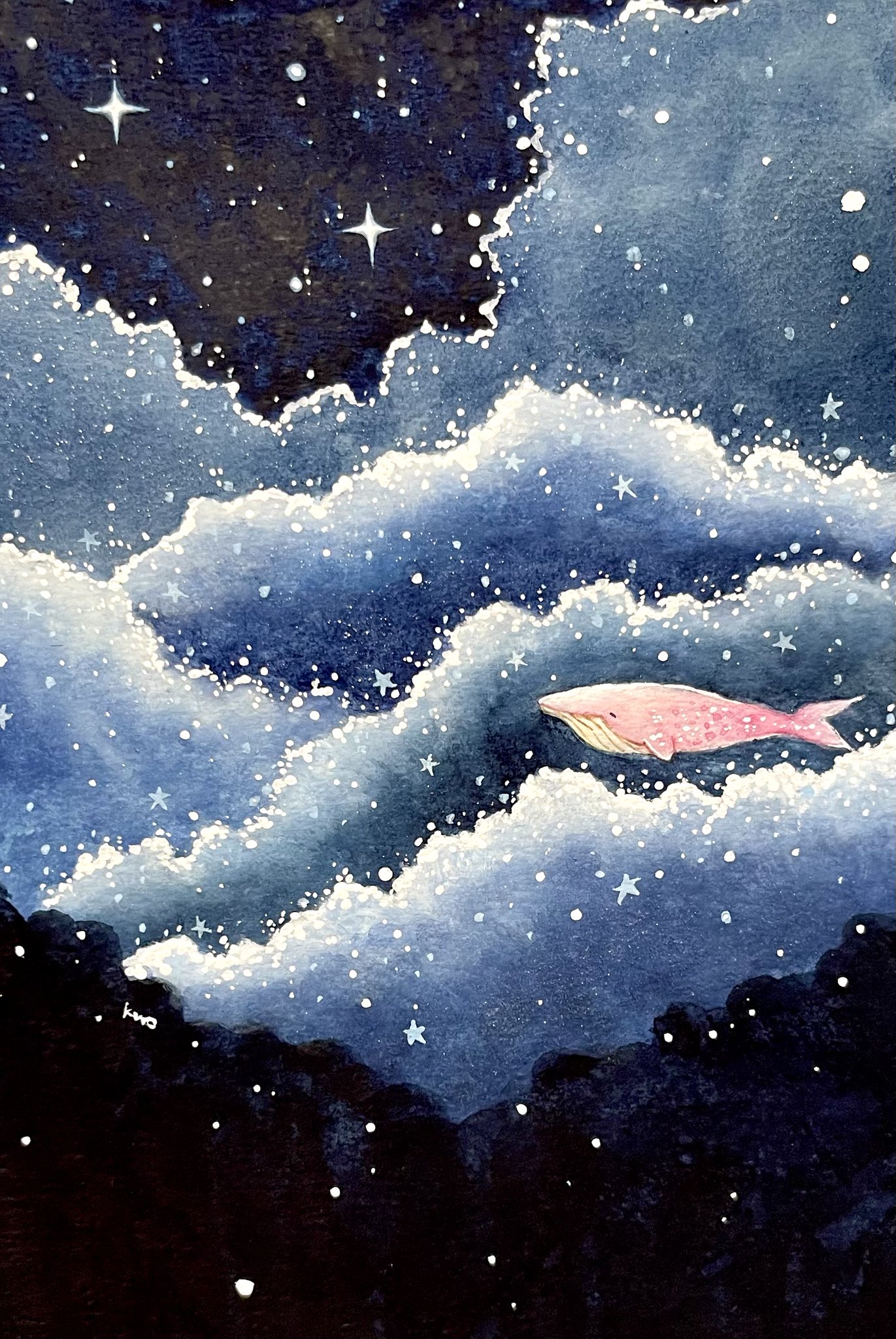 水彩画「雲行きの怪しい」 水彩画「雲行きの怪しい」