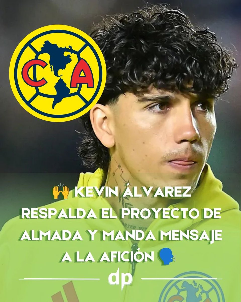 SomosDeportrece's tweet photo. ¡PROMETE TÍTULOS EN COAPA! 🦅🏆
⚡ Kevin Álvarez respaldó de forma categórica la llegada de Guillermo Almada al banquillo del Club América.
#KevinAlvarez #ClubAmerica #SomosAmerica #GuillermoAlmada #LigaMX https://t.co/IeJqPBYVmr