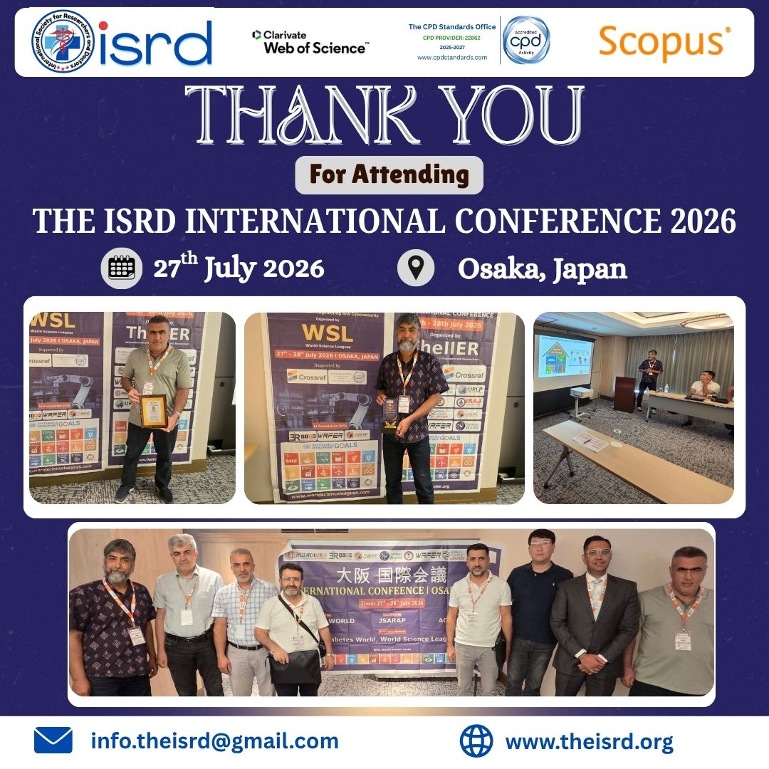 isrdconf's tweet photo. 🌏 Thank you to everyone who joined The ISRD International Conference 2026 in Osaka, Japan on 27 July 2026!

Your research, insights, and collaboration made the event a great success.

🌐 https://t.co/ElKjjS7cFg

#theisrd #Osaka2026 #InternationalConference #Research #Innovation https://t.co/6XOWRenWRJ