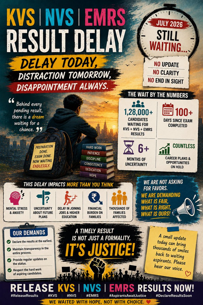 Chand4212's tweet photo. @kajalalive82946 @ravish_journo @cbseindia29 @prahladjoshi121 If delays were an examination, CBSE would top the merit list.
@PMOIndia @EduMinOfIndia @JoshiPralhad @cbseindia29 @PIB_India @PTI_News @timesofindia @IndianExpress  @TheTribuneChd @newslaundry @thewire_in @News18India @IndiaToday @aajtak  @republic  @news24tvchannel @IndiaTVNews https://t.co/YiOnB5bv29