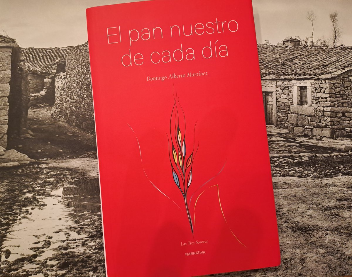 rosa_ado's tweet photo. He aquí un gran libro de relatos. 

El lector de «El pan nuestro de cada día» es mero testigo de las historias que suceden ante sus ojos: contempla al leer y escucha el silencio que recorre los horizontes de antaño y agora reunidos en el libro; los de entonces, con el godeo de un vocabulario hoy perdido, lacerado y terroso, recuperado en la voz del narrador y los personajes; y los de ahora, con la añoranza de lo que fueron y serán a partir de este tiempo incierto, ingrato, casi siempre injusto. Los relatos abarcan las trincheras de la Guerra Civil y los caminos de ida (sin promesa de vuelta) de este siglo inseguro, el XXI, en el que andamos algo perdidos. El lector mira (a veces de soslayo) y comprende el silencio que murmura o silba, atronador, en cada relato, en la voz ronca y el carraspeo de los personajes con poco que decir una vez dicho todo con la mirada o cuatro palabras, en voz baja y entre suspiros. El tiempo pasa sin más remedio que la aceptación, ese pan nuestro de cada día.

El título toma su cara y cruz de la oración y alude a la resignación de las gentes que miran al cielo resignadas, siempre pendientes de las nubes y su clemencia, temerosas de los nublados que echan a perder las cosechas y tumban las ilusiones pasajeras. También de los hombres que rumian y perjuran, del vecino que es mejor desconfiar. El libro contiene tierra seca que cae nada más abrirlo; y rastros de sangre, ecos y huellas de otrora, voces antiguas, manos curtidas y miradas que reflejan esos mismos cielos que lo reflejan hoy día, con la mirada algo recelosa, de quienes están acostumbrados a esperar y perder.

«El pan nuestro de cada día» es un magnífico libro de relatos, entre otras cosas, por su testimonio, evocación y obsequio a tiempos venideros, pero también por su advertencia y consejo de amar la tierra y los caminos que la pueblan, y su autor, Domingo Alberto Martínez, como un autor de otro tiempo, pasa desapercibido por voluntad entre sus páginas entregándonos las historias que tal vez escuchó de testigos con las mismas palabras que oyó decir, amén de su imaginación.

Durante la guerra el pan también fue entre republicanos creyentes un símbolo de comunión en la hermandad de su creencia. «El sol sale para todos» fue su lema y la espiga su divisa, emparentada con la noche de los tiempos: semilla que entregar a la tierra como labor de regeneración, continuidad y progreso. Pero hoy muy poca gente sabría distinguir el grano de la paja, ni siquiera una espiga, posiblemente ni un campo de trigo. Quizá por eso andamos tan perdidos.

De esto y más van estas historias de la tierra, y lo demás son cuentos.

Ado Rosa, julio de 2026.

Domingo Alberto Martínez, @DomingoAlbMtnez: «El pan nuestro de cada día» (2026).

📕 y  📷: «El pan nuestro de cada día» sobre una fotografía de Ruth M. Anderson del libro «En el Viejo Mundo (Zamora 1926)».