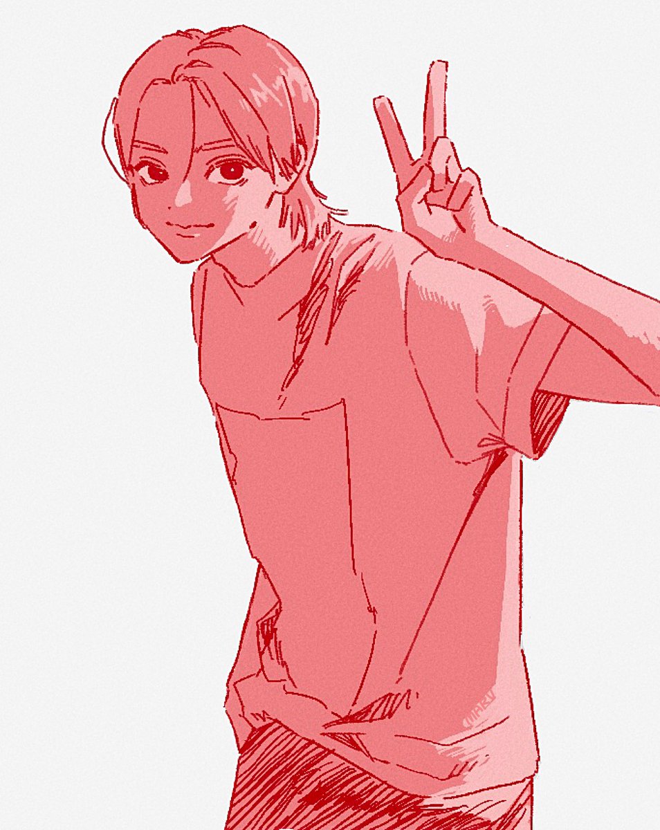 maru1ta's tweet photo. 過去絵
赤髪はやとさん https://t.co/RZ92dBlyCc