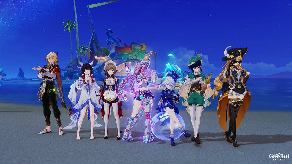 Maple_F0x's tweet photo. Ill never get over just how kind and fun the genshin community can be when we come together. Miliastra may not be perfect but it's been so much fun meeting new friends, and doing stupid things together ❤️ https://t.co/aN6KEc8gi2