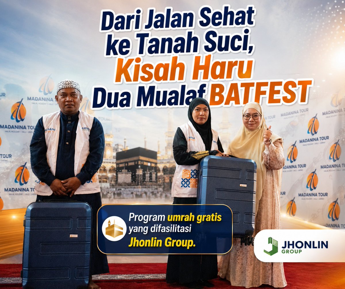 MutiaraSanf's tweet photo. Dari Jalan Sehat menuju Tanah Suci. Selamat kepada seluruh jamaah yang memulai perjalanan ibadah penuh keberkahan. #jhonlingroup #hajiisam #gd_psn https://t.co/DpelXymLYv