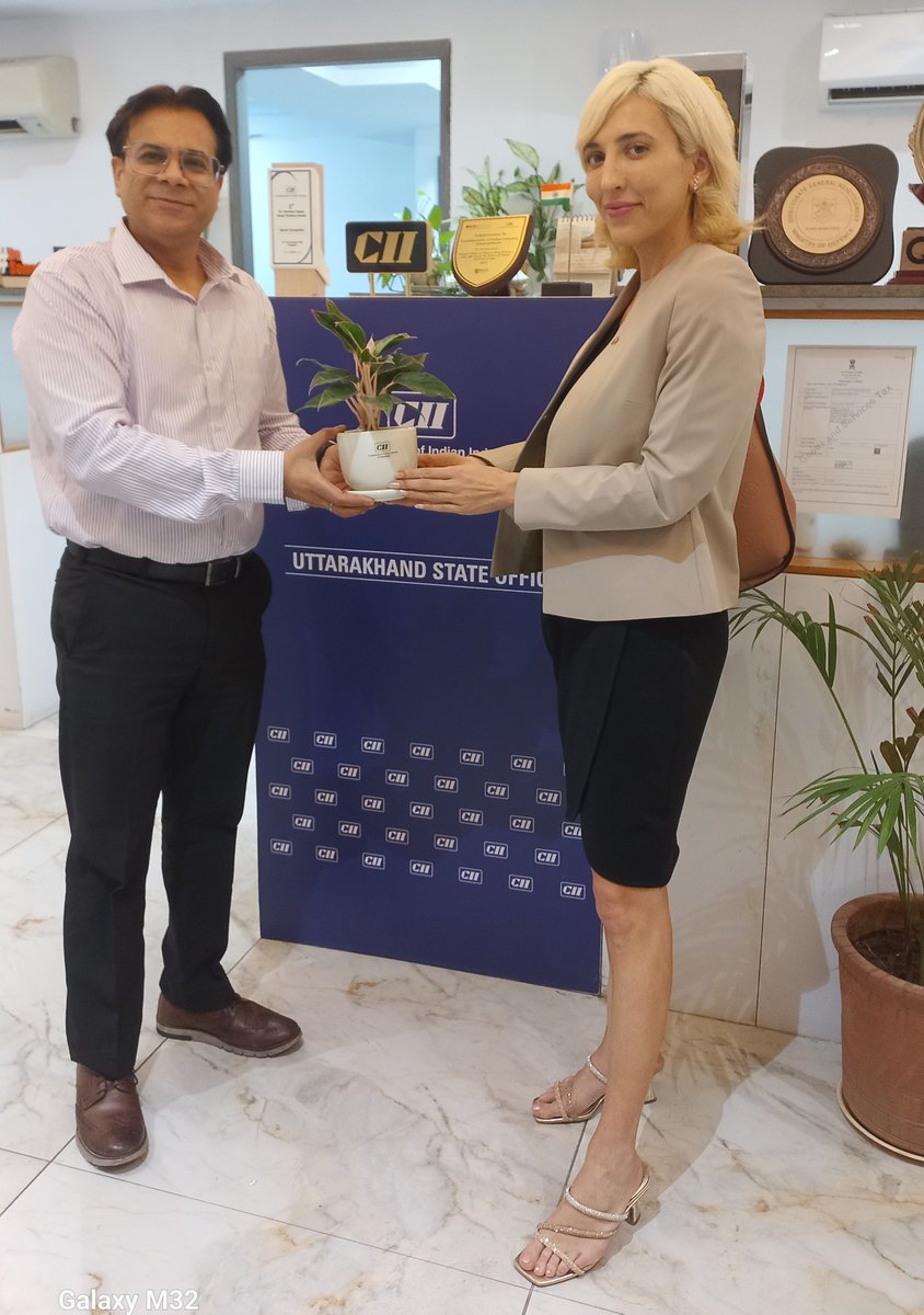 cii4nr's tweet photo. A meeting was held with Ms Alba Smeriglio, Deputy High Commissioner, British Deputy High Commission, Chandigarh, at the CII Uttarakhand State Office to discuss opportunities for strengthening India–UK business engagement in Uttarakhand following the India–UK Free Trade Agreement (FTA).

Ms Smeriglio expressed interest in engaging with CII Uttarakhand industry members in the near future to explore potential collaborations across key sectors, including auto components, education, advanced manufacturing, agriculture, and technology transfer. The interaction aims to identify new avenues for trade, investment, innovation, and strategic partnerships between industries in Uttarakhand and the United Kingdom.

#CII4NR #CIIUttarakhand #Trade #Investment #Uttarakhand #IndustryCollaboration

@CIIEvents @AlbaSmeriglioUK @UKinChandigarh