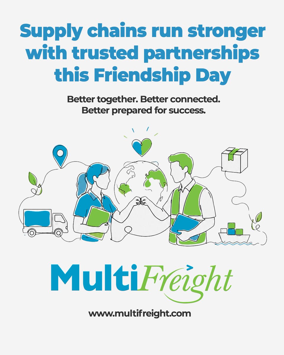 MultiFreightLTD's tweet photo. Technology connects systems, but partnerships connect people. This Friendship Day, we're recognising the customers, partners and teams that make logistics possible.
#InternationalDayOfFriendship #FreightSoftware #BusinessRelationships #SupplyChain #Logistics https://t.co/bGM5LLiTzk