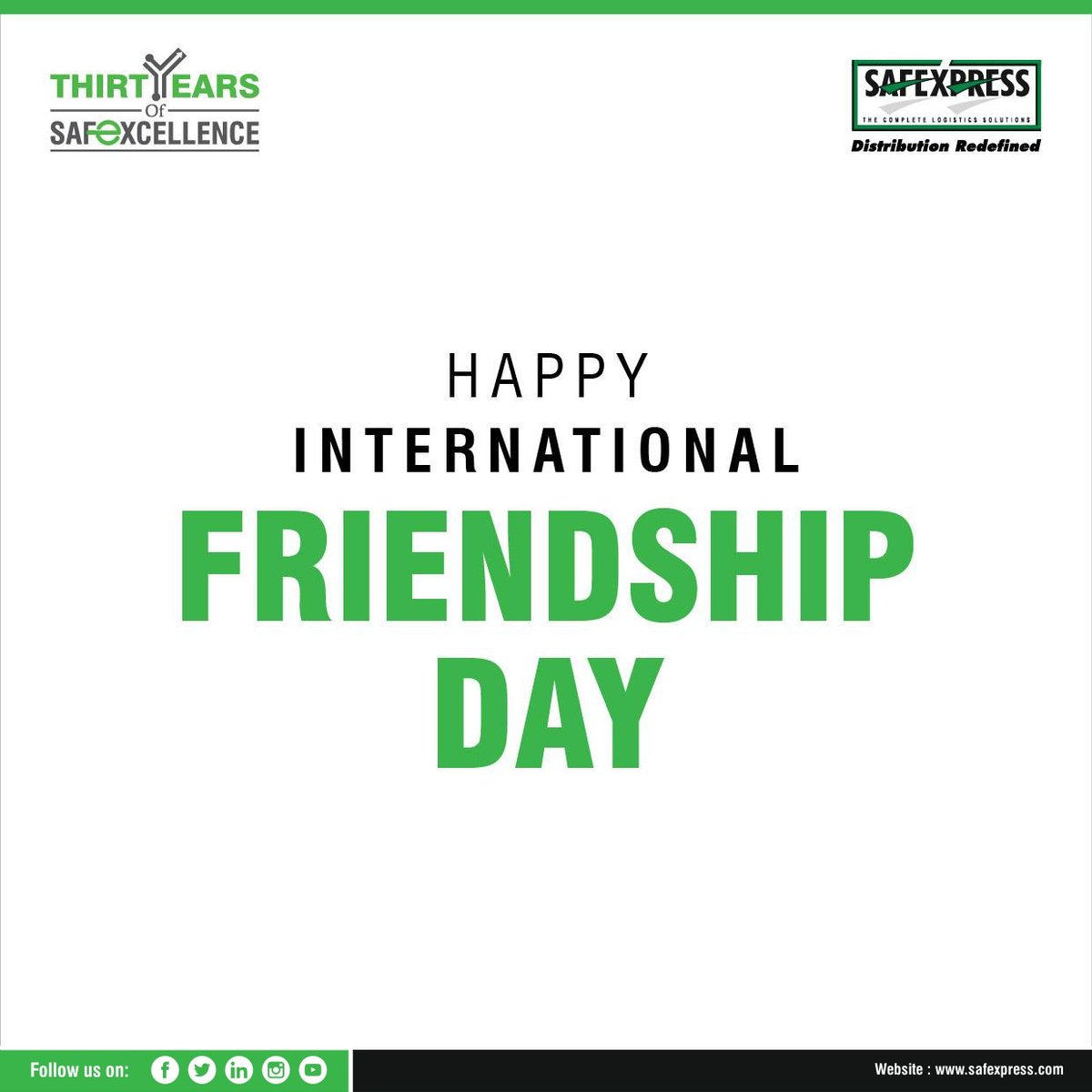 Safexpress's tweet photo. #InternationalFriendshipDay

#Safexpress extends its warm greetings on the occasion of International Friendship Day, recognising that strong relationships are built on trust and mutual respect.

#FriendshipDay #Togetherness #Friends https://t.co/lf0QysN15f