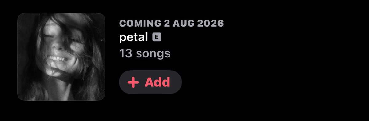 turtle_land_'s tweet photo. @AppleMusic why’s petal drop date wrong? It’s coming out tomorrow not August https://t.co/3EMceTHPBs