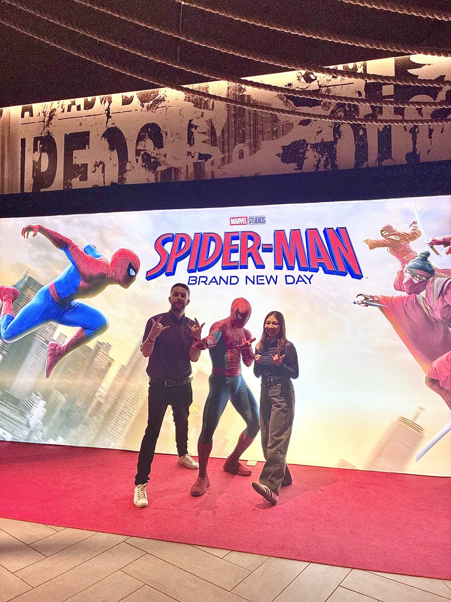Jayden_Cusack's tweet photo. Thanks to Sony Pictures for the invite to NZ Premiere of Spider-Man: Brand New Day last night.

Was that secretly Tom Holland in that suit? 
Movie was a really great time 🕷️🤘
#spiderman #marvel https://t.co/9e9ku6rQLl