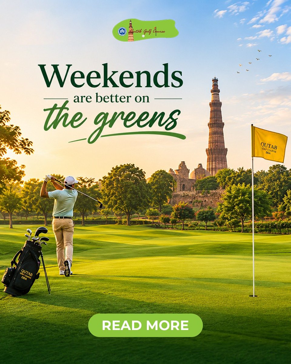 QutabGolfDDA's tweet photo. After a long week of meetings, deadlines, traffic, and endless screen time, there’s no better way to recharge than spending your weekend surrounded by lush fairways and fresh air. Golf isn’t just a sport—it’s an experience that combines relaxation, challenge, fitness, and..... https://t.co/cYmI0YqWW4