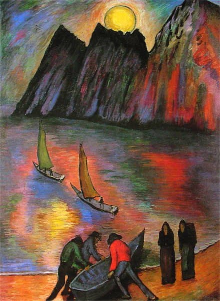 womensart1's tweet photo. Expressionist painter Marianne Werefkin, The big moon, 1923 #WomensArt #FullMoon #ExpressionistArtWeek https://t.co/ycKTmJaQTZ