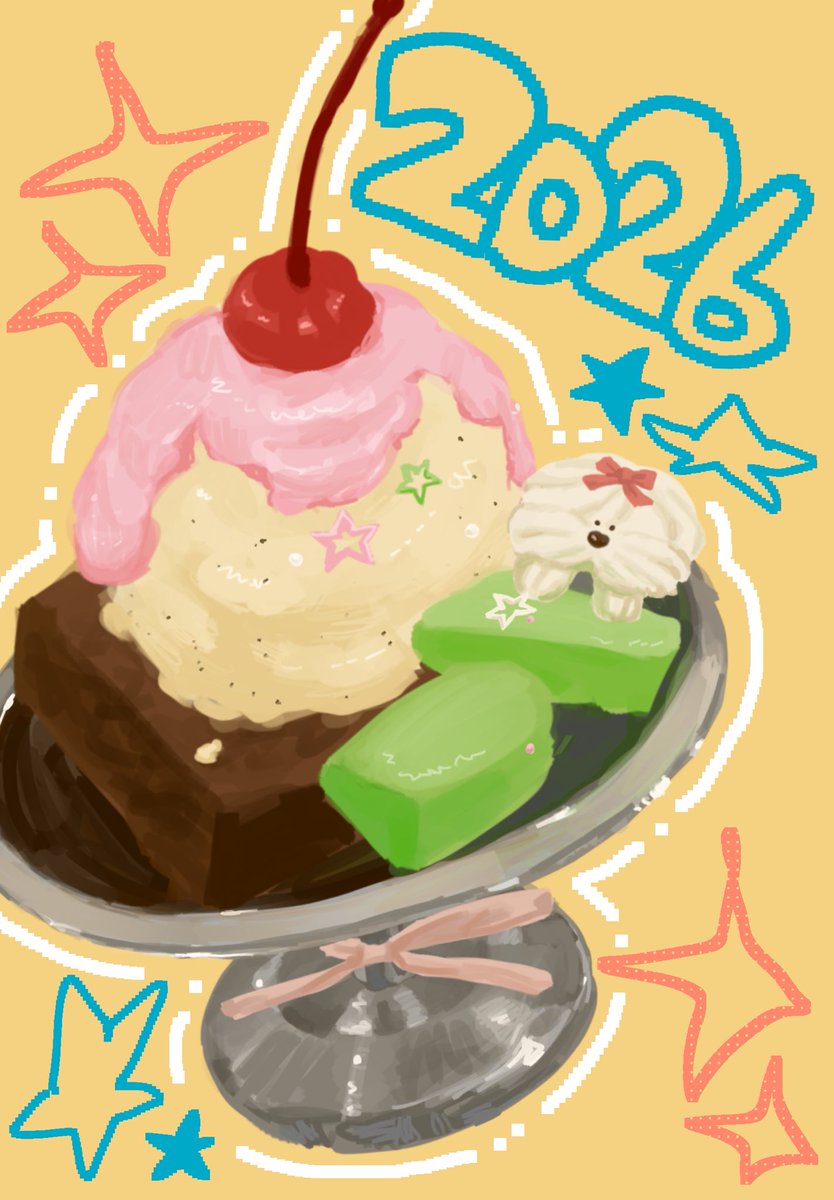 Feestiva1's tweet photo. 先日行ったカフェのスイーツ可愛すぎたので描きました😆🎵💖 https://t.co/mxN6ePXst6