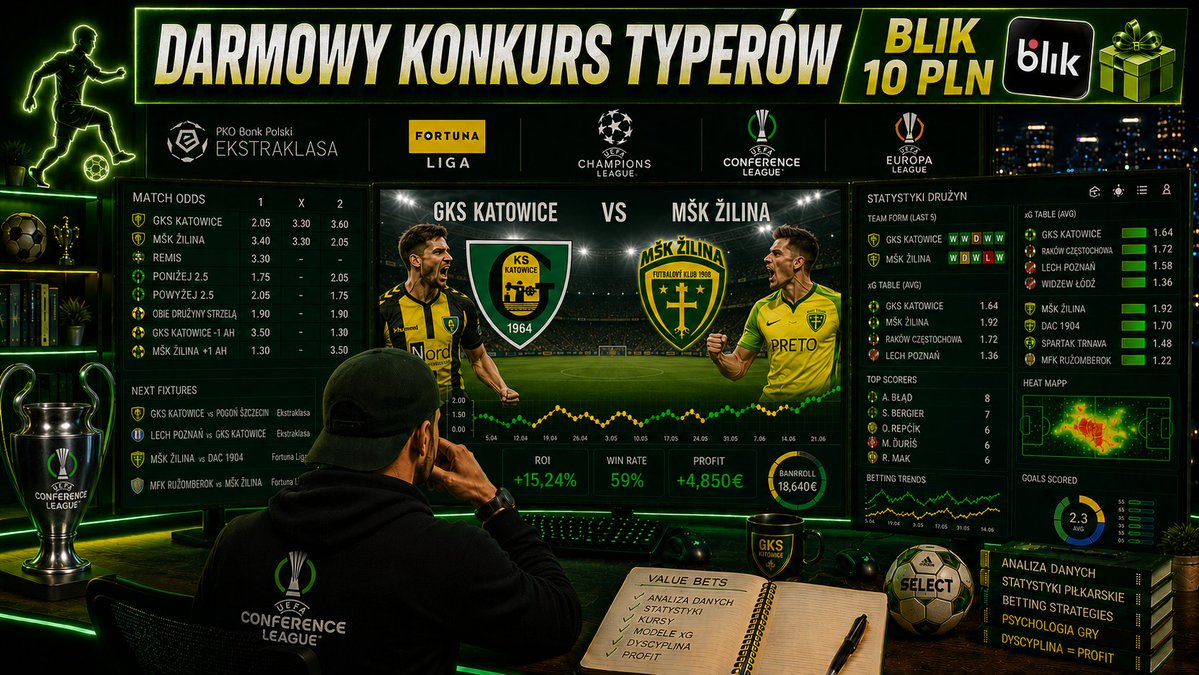 SEOCopywriter2's tweet photo. 🚨🚨🚨 Darmowy konkurs typerów na mecz GKS Katowice - MSK Żilina 🚨🚨🚨

1⃣ Obserwuj mój profil.
2⃣ Kliknij Like.
3⃣ Kliknij Retweet.
4⃣ W komentarzu wpisz Dokładny Wynik + Strzelca Gola.

💵 Najszybsza poprawna odpowiedź zgarnia BLIK 10 PLN (typy 0:0 nie biorą udziału w zabawie). Powodzenia. 🔞