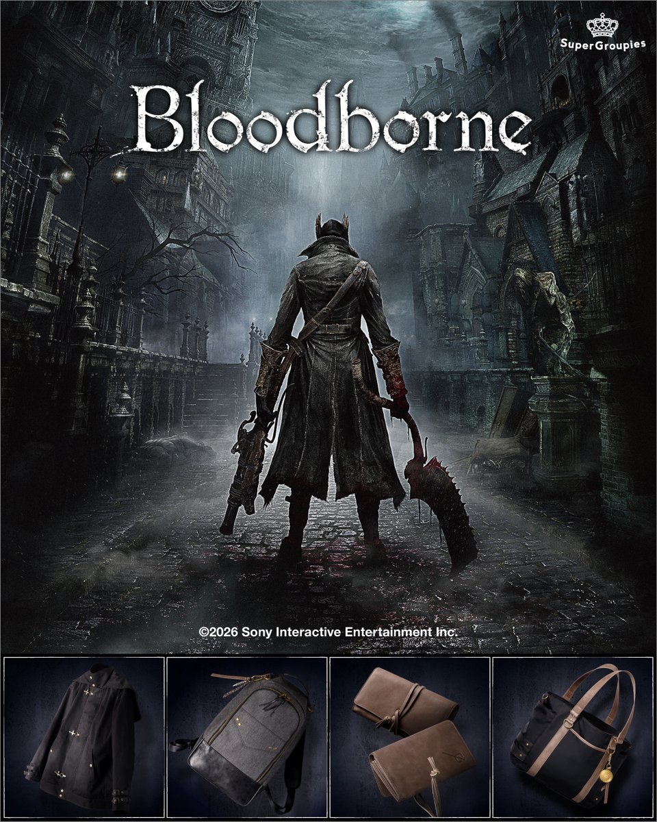 Super_Groupies's tweet photo. 『Bloodborne』NEWコラボレクションが予約受付開始。