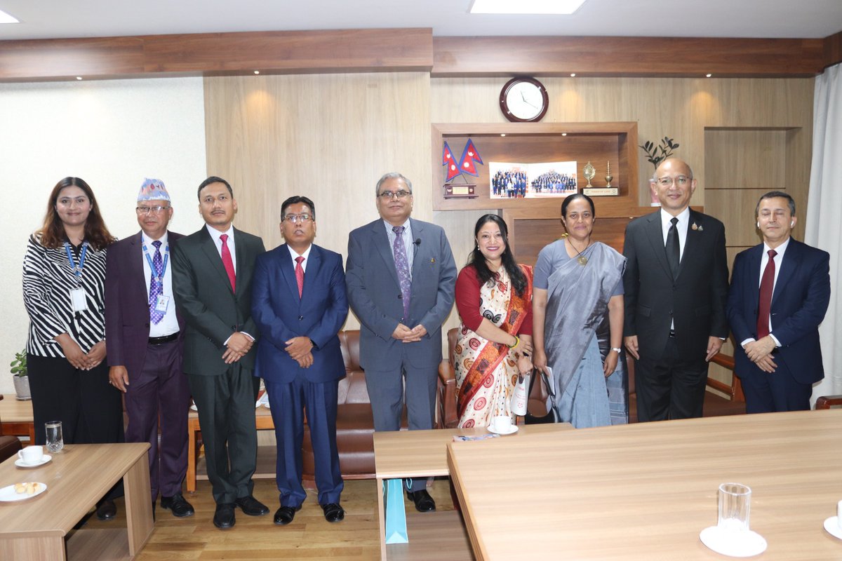 IFA_Nepal's tweet photo. IFA hosted a High-Level Policy Dialogue: "BIMSTEC at 30: Promoting People-to-People Contact to Advance Regional Cooperation, Integration &amp; Shared Prosperity" in Kathmandu. BIMSTEC SG Amb. Indra Mani Pandey delivered the keynote, joined by envoys from Thailand &amp; Sri Lanka. https://t.co/4Wb46N2RC2
