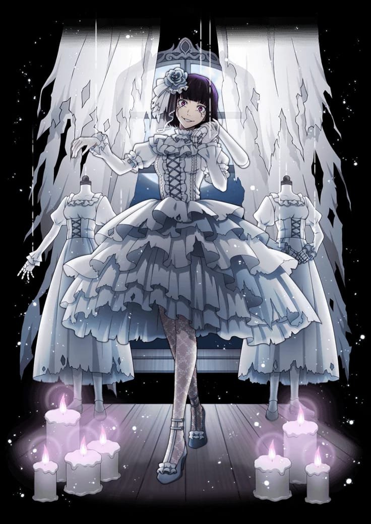 tetezaiii_'s tweet photo. Since bungo tales is shutting down let's remember these pretty Halloween cards for our girls the art and details genuinely beautiful https://t.co/n28GvoeZX4