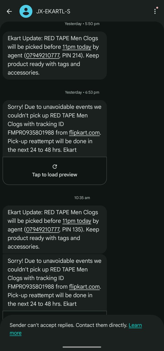 Abdulnasar_AR's tweet photo. @Flipkart @flipkartsupport 

I'm getting worst support from the flipkart support team, have raised a request for return on 20th July  and it approved as well on the same day. Every I'm getting message that return will be picked up today but it is getting closed without called me. https://t.co/3vwUhmJmga