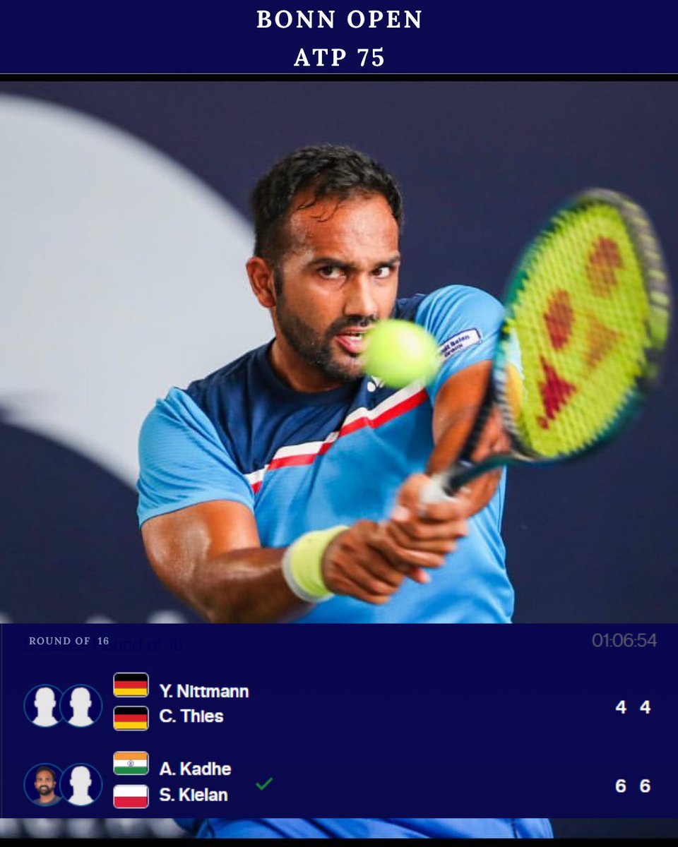 AITA__Tennis's tweet photo. Three 🇮🇳 players booked their places in the doubles quarterfinals of the ATP 75 Bonn Open.
The two winning pairs will now face each other in the quarterfinals, guaranteeing Indian representation in the semifinals.
#AITATennis #IndianTennis #ATPChallenger #ATP75 #BonnOpen https://t.co/qzk0Kl50F0