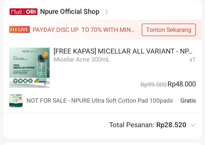marklezmar's tweet photo. INFOOOOOO, DAPET HARGA SEGINI AFTER DISKON❗❗
Micellar npure all varian, free gift soft cotton 100 pads buruan guyssss😭😭

🔗 https://t.co/VhJNROxRrk https://t.co/pgm5qd5i8x
