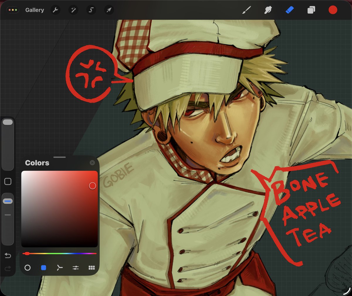 gobieball's tweet photo. wip coz i’m distracted playing endacopia #bakugou https://t.co/ej8bp69bkD