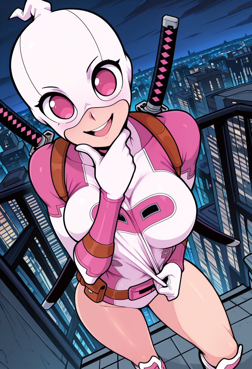 The_SleepyBee's tweet photo. Gwenpool has a new idea to De-stress https://t.co/L1iTYfjABA