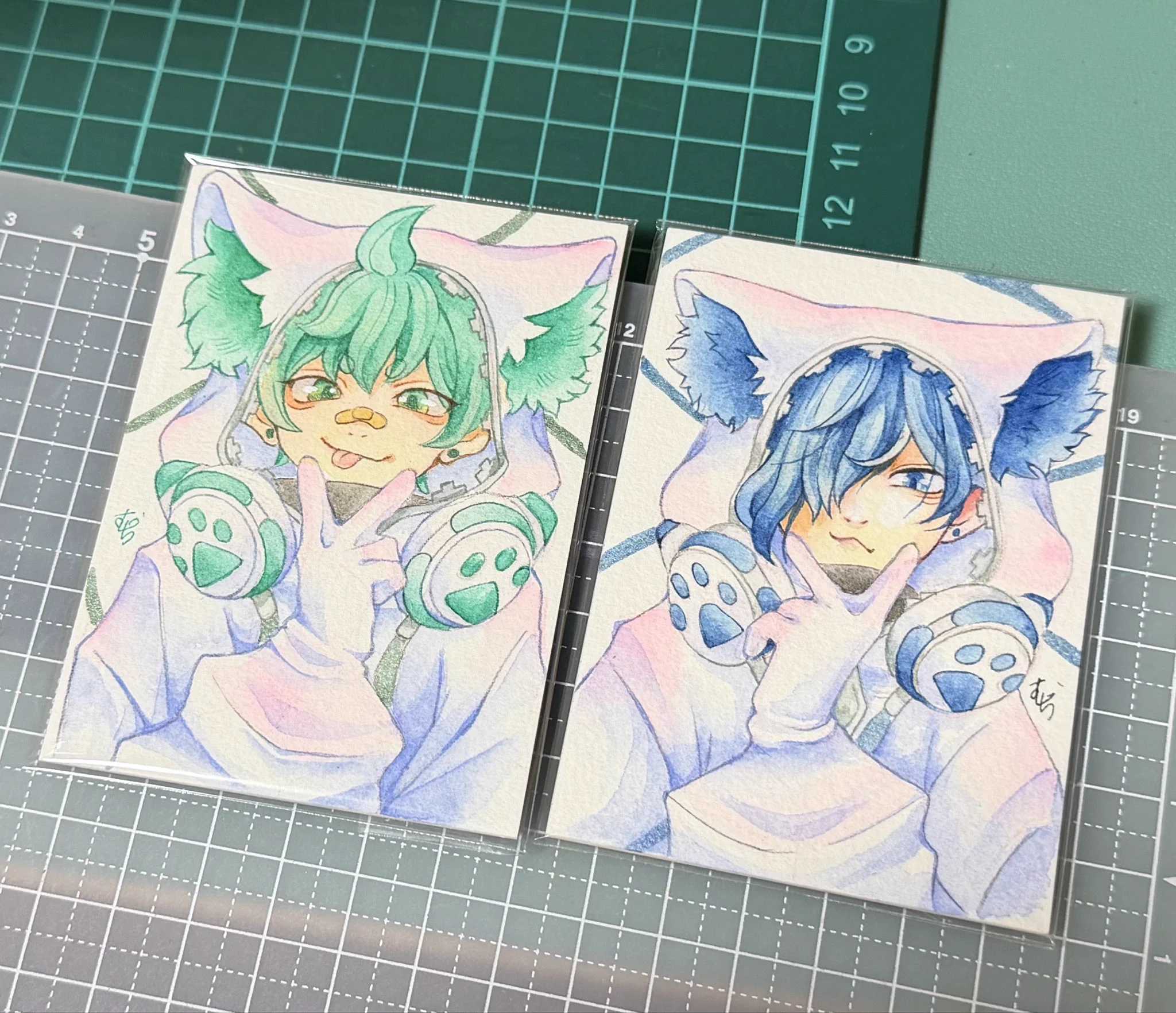むっち🦊🐭アナログ絵描き 一色商店様常設展示中 on X: 