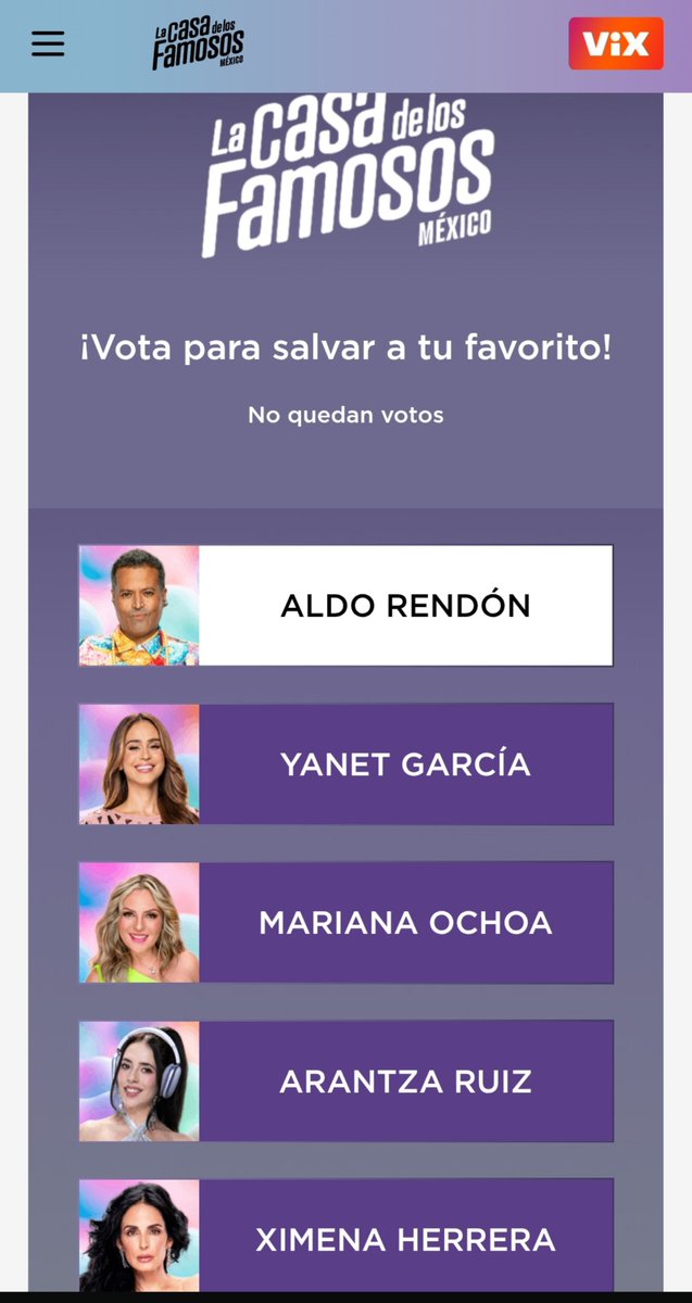 elNoedv's tweet photo. Solo porque lo pidió la Lic. Karina mis votos van para Aldo 🫢
#LaCasaDeLosFamososMx https://t.co/IS9DzyObAO
