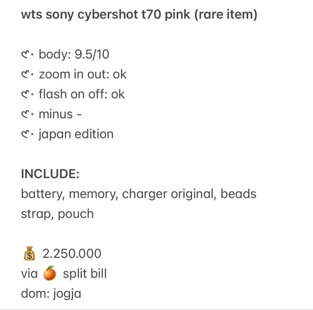 jenosheaven's tweet photo. WTS WANT TO SELL pink digicam
sony cybershot t70 pink (rare item) japan edition

💰 2.250k

hit my dm for the detail! 💌
#zonauang https://t.co/MshqWRvX99