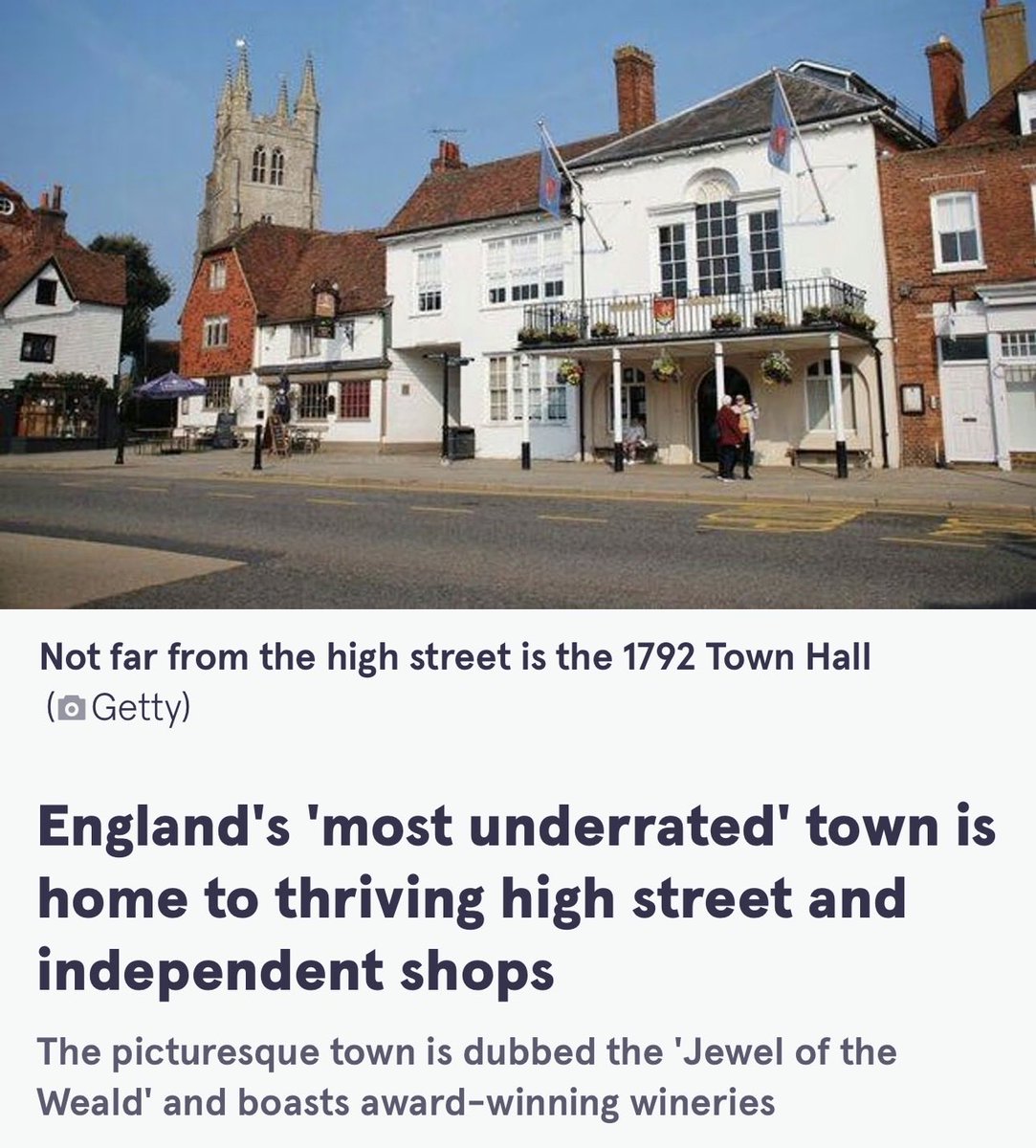 woklabour's tweet photo. Great to see our largest town in the Weald of Kent featured in @DailyMirror describing Tenterden as England's 'most underrated' town and home to thriving high street and independent shops https://t.co/rGr1RPxLJe https://t.co/tc27yGND1J