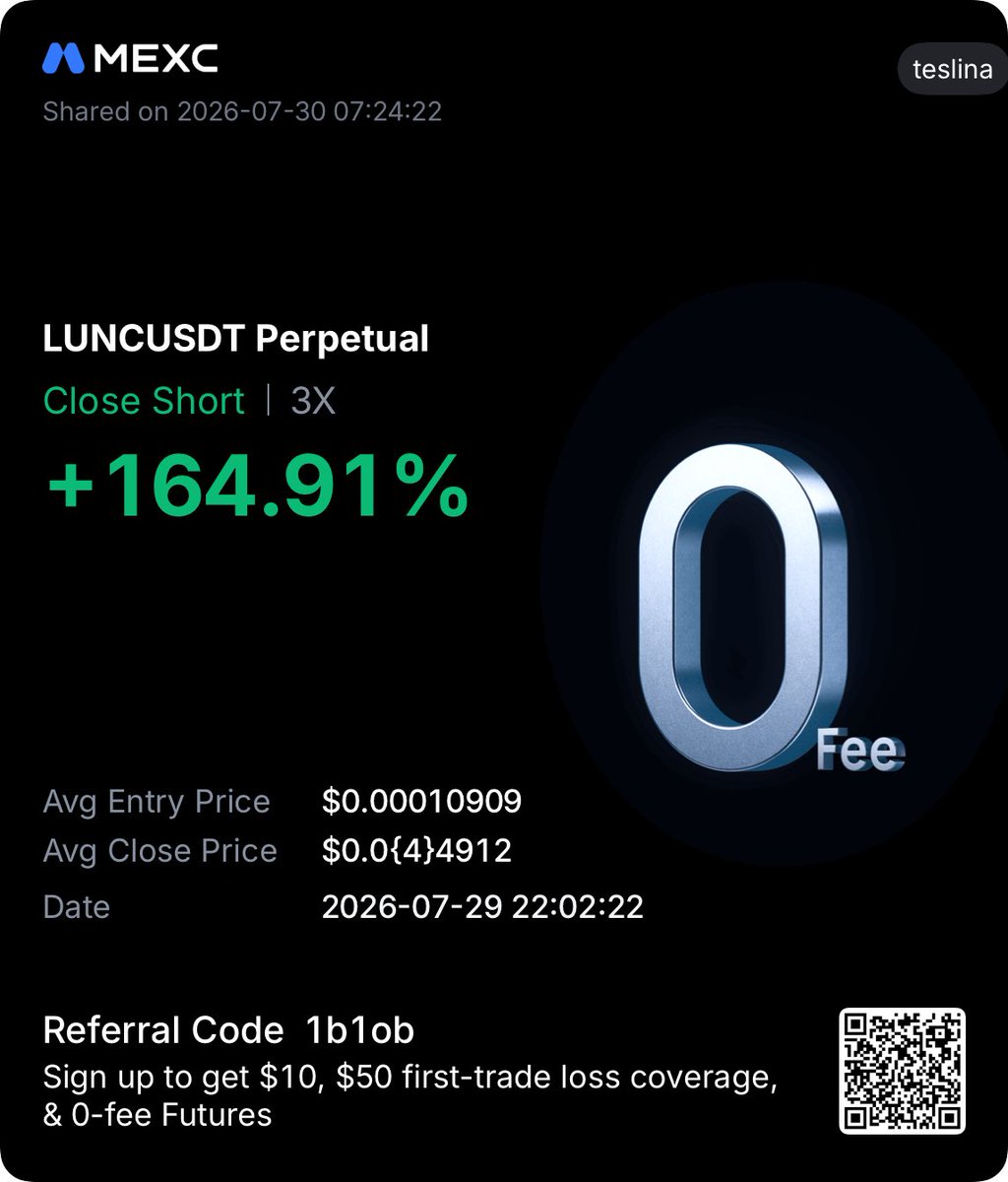 Teslin4's tweet photo. $LUNC took another TP - still trailing https://t.co/oSuyWTsO5O