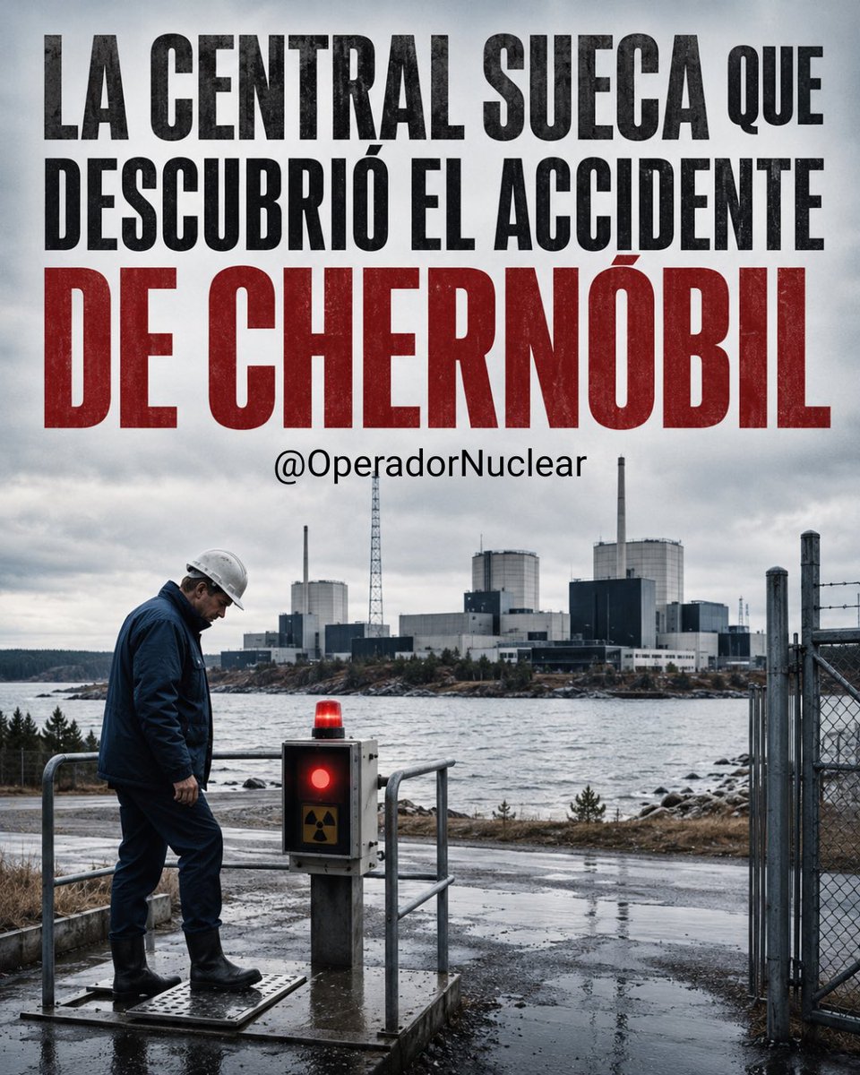OperadorNuclear's tweet photo. El 28 de abril de 1986, los monitores de contaminación radiactiva de la central nuclear sueca de Forsmark detectaron radiactividad en los zapatos de varios trabajadores. La primera sospecha fue inevitable: podía existir una fuga en alguno de sus tres reactores.

La central declaró una alerta, evacuó a unas 800 personas que no eran imprescindibles para la operación y comenzó a comprobar edificios, chimeneas y terrenos. Los niveles dentro de las instalaciones eran normales, mientras la contaminación aparecía en el exterior y había sido introducida por quienes habían caminado sobre el suelo antes de atravesar los controles.

Durante las horas siguientes llegaron avisos similares desde Studsvik, otras centrales suecas, Finlandia y Dinamarca. El análisis de los radionucleidos demostró que no procedían de una explosión nuclear, sino de un reactor accidentado, mientras las trayectorias atmosféricas señalaban que la nube había llegado desde territorio soviético.

A media tarde, Suecia ya sabía que se había producido un accidente nuclear grave en algún lugar de la URSS. Aquella noche, tras más de dos días de silencio, las autoridades soviéticas reconocieron oficialmente el accidente ocurrido en el reactor 4 de Chernóbil.

Forsmark no evitó la catástrofe ni fue el único organismo que investigó la contaminación, pero sus controles radiológicos activaron la alarma que ayudó a revelar al mundo lo que se intentaba ocultar. La historia demuestra que medir, investigar cada anomalía y compartir información puede convertir la vigilancia cotidiana en una herramienta de seguridad internacional.

https://t.co/kHYp1BtUS8

https://t.co/1GCDSojMf4