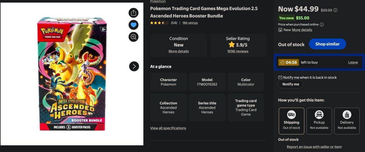 RaftelRafte's tweet photo. @PokemonRestocks Ascended Bundle oos https://t.co/wRkz1N2F4s