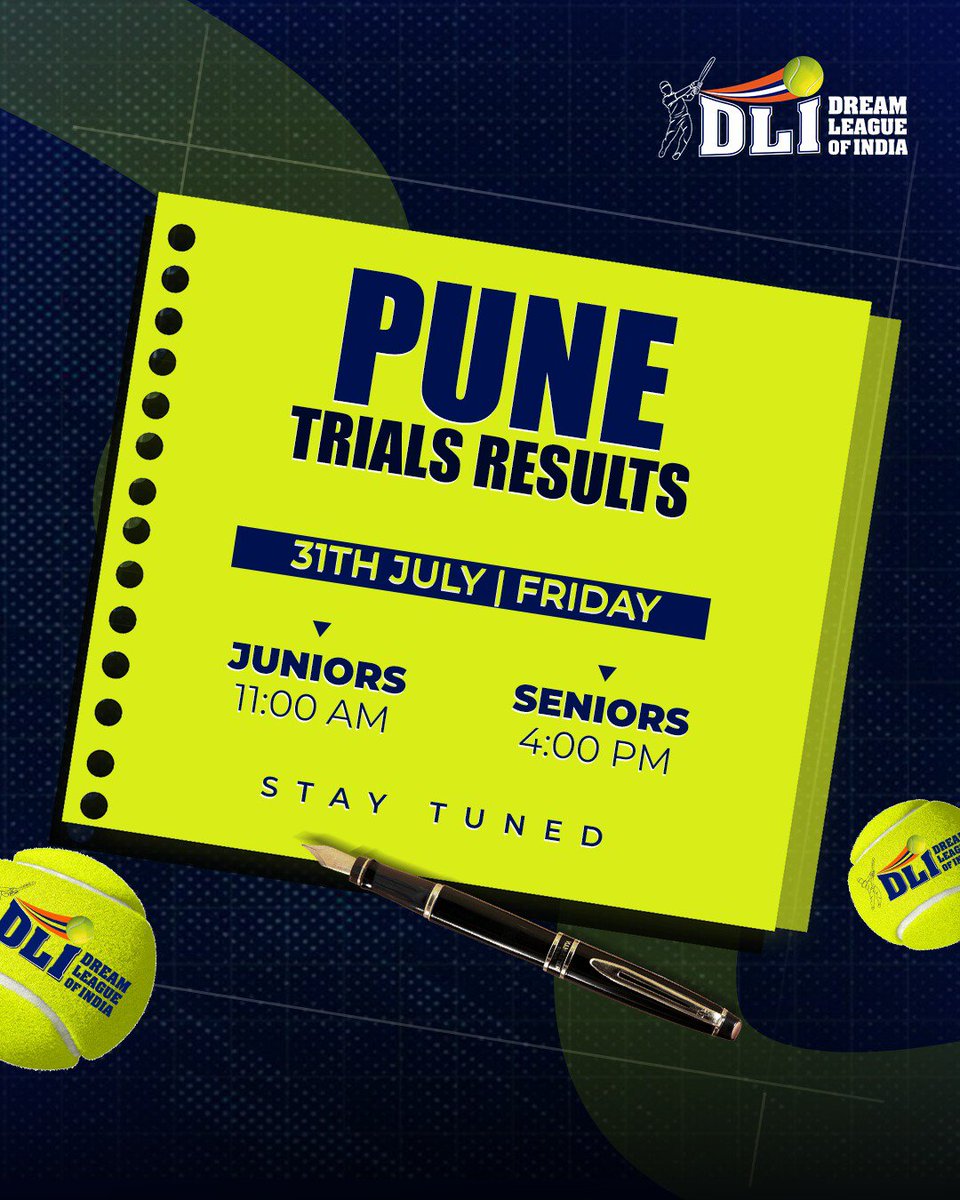 dli_t10's tweet photo. Pune trials results for juniors and seniors are dropping this Friday, 31st July—stay tuned!

#DLI #EditorMagic #GameOn

[Dream League Of India, DLI, Funny Cricket Reel, Editor Magic, Cricket Content, Youth Cricket India] https://t.co/S2Yj829Tbc