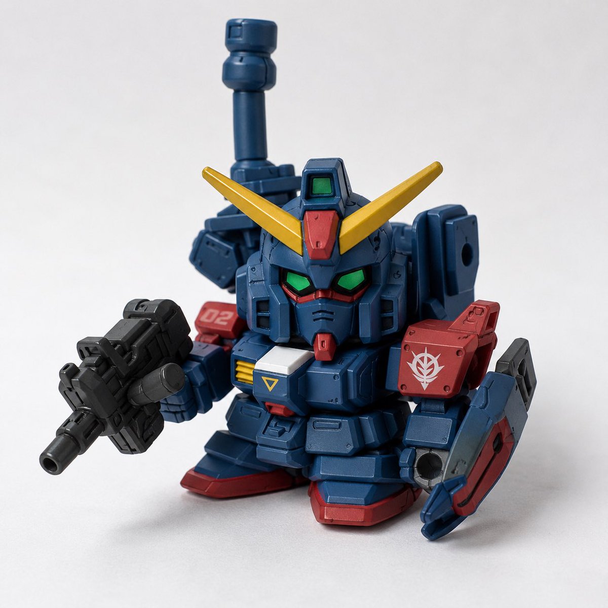 furukaraaaa's tweet photo. SDガンダムフルカラー風
ブルーデスティニー2号機（ニムバス専用カラー）

モノは陸戦型ガンダムだけど(⌒-⌒; ) https://t.co/wZzRmjbpHX
